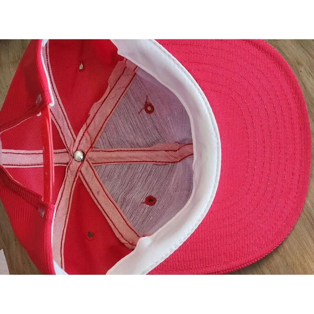 Delco Freedom II Snapback Hat Large Adjustable Vintage Cap Funkap Red